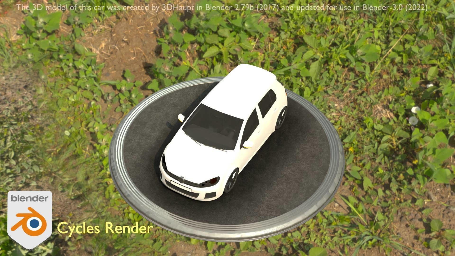 City Car 15 Compact Class Type-C White Low-poly 3D model_64