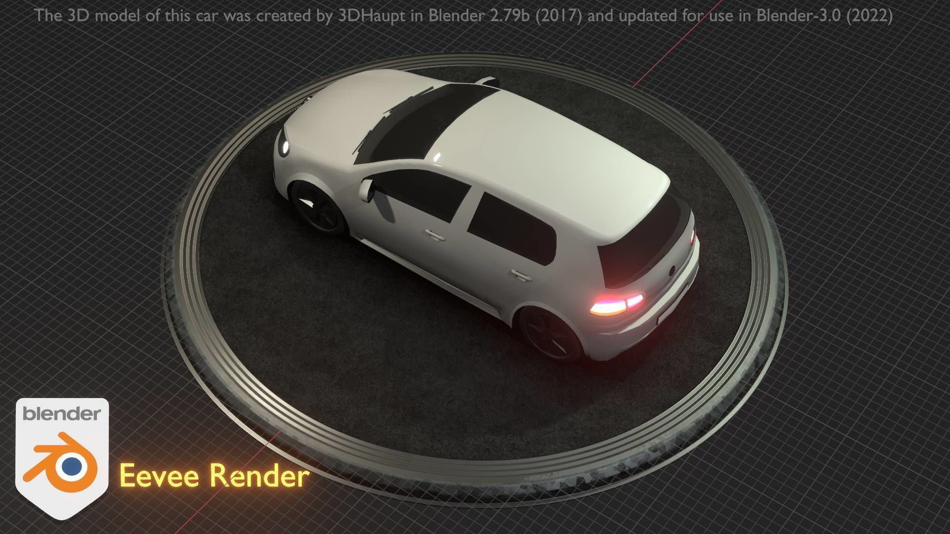 City Car 15 Compact Class Type-C White Low-poly 3D model_95