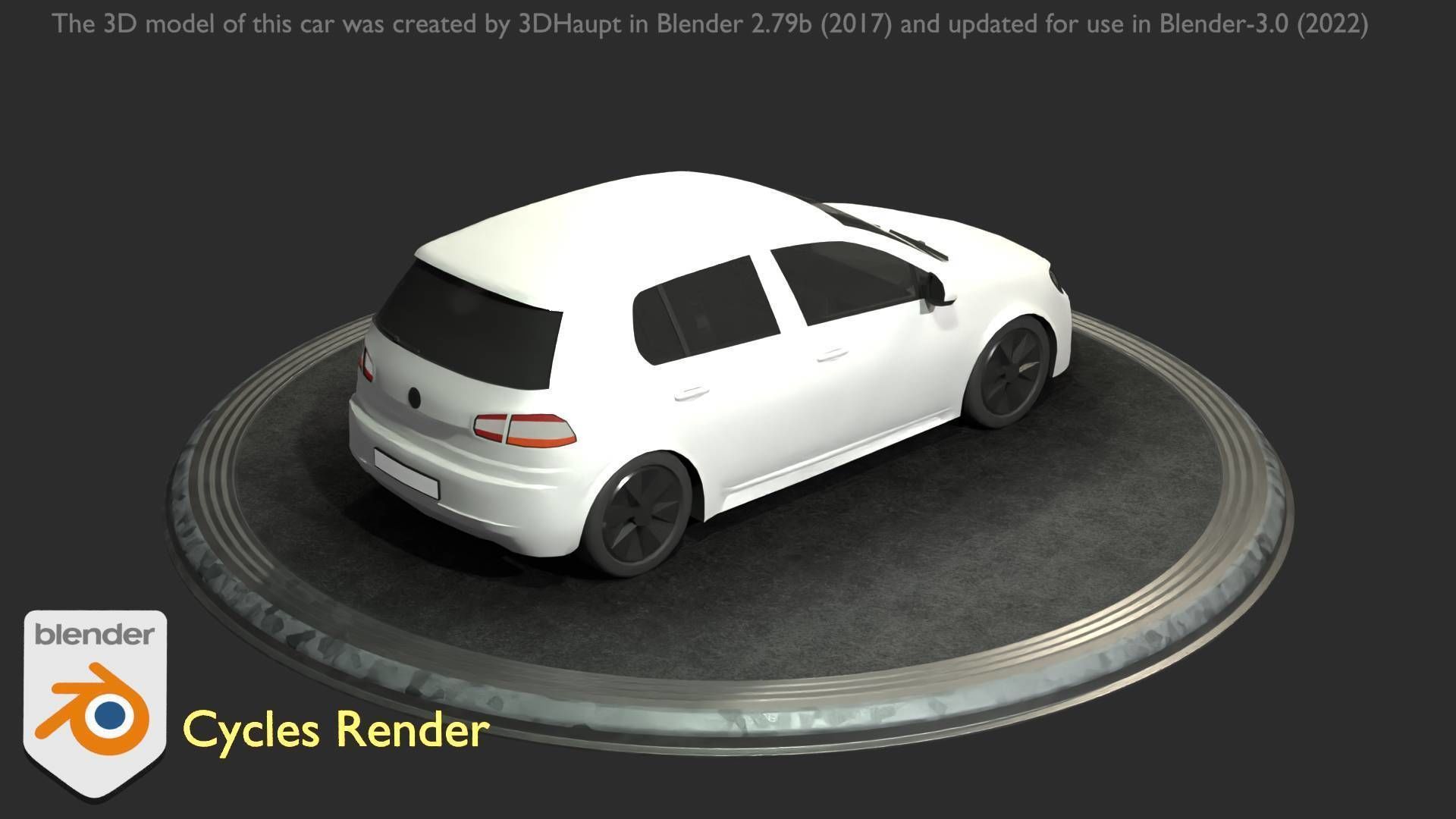 City Car 15 Compact Class Type-C White Low-poly 3D model_25
