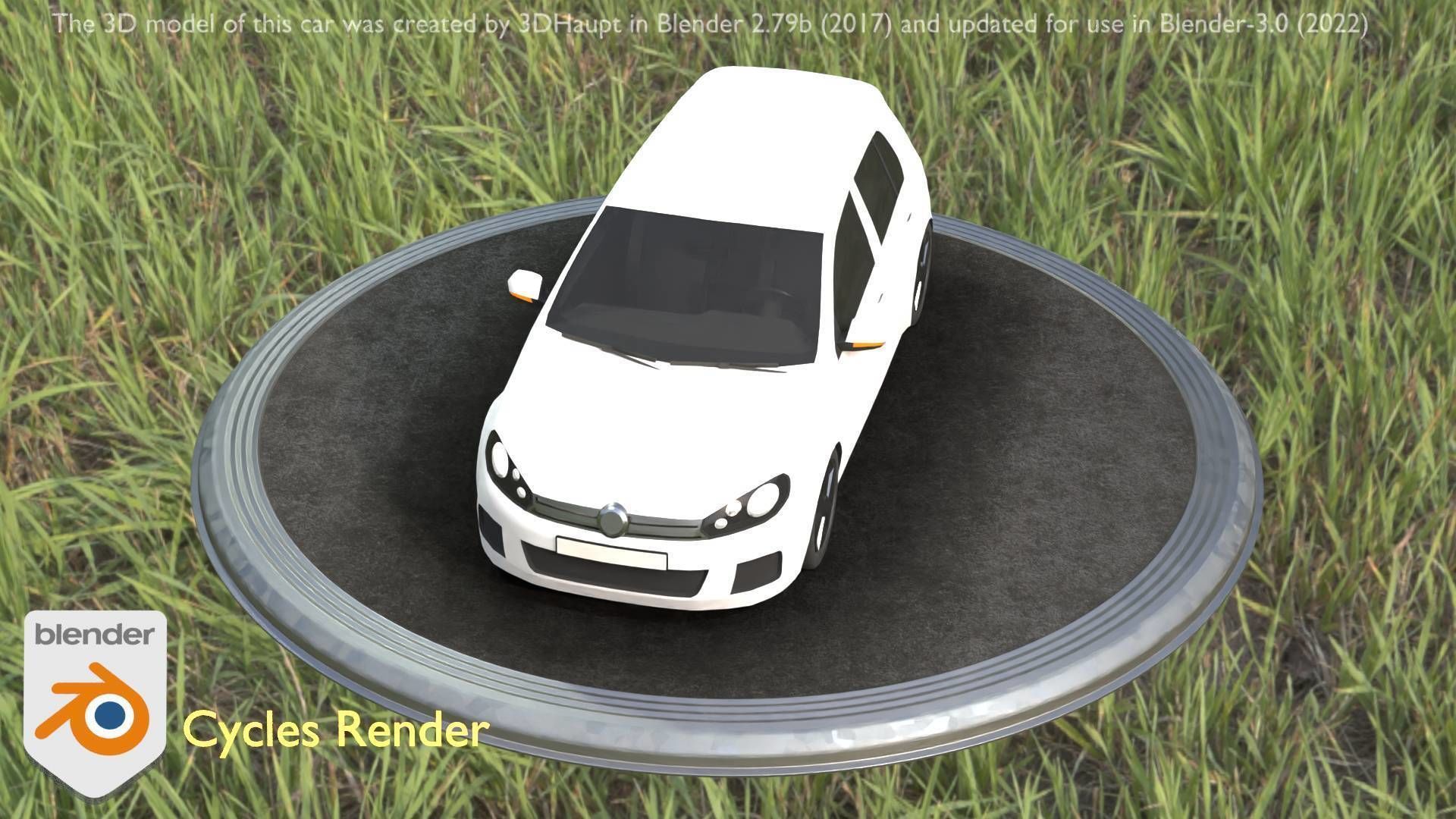 City Car 15 Compact Class Type-C White Low-poly 3D model_90