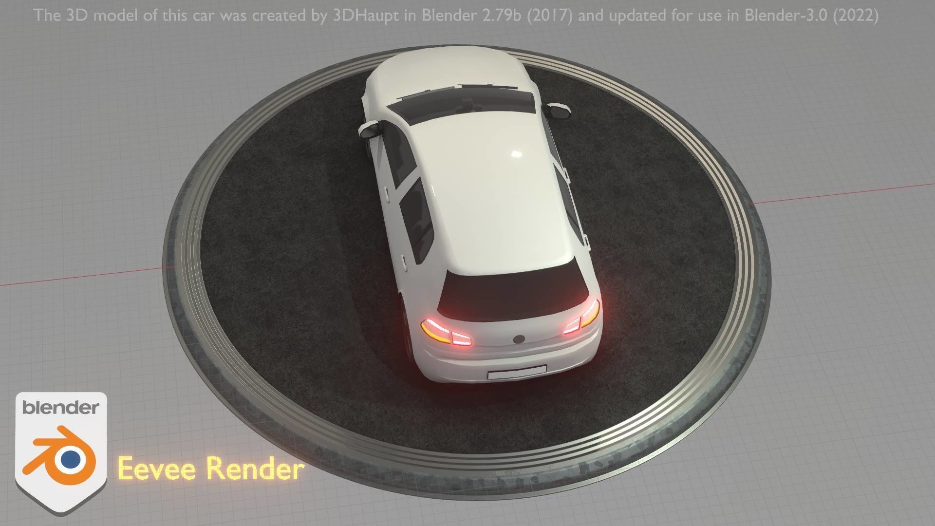 City Car 15 Compact Class Type-C White Low-poly 3D model_97