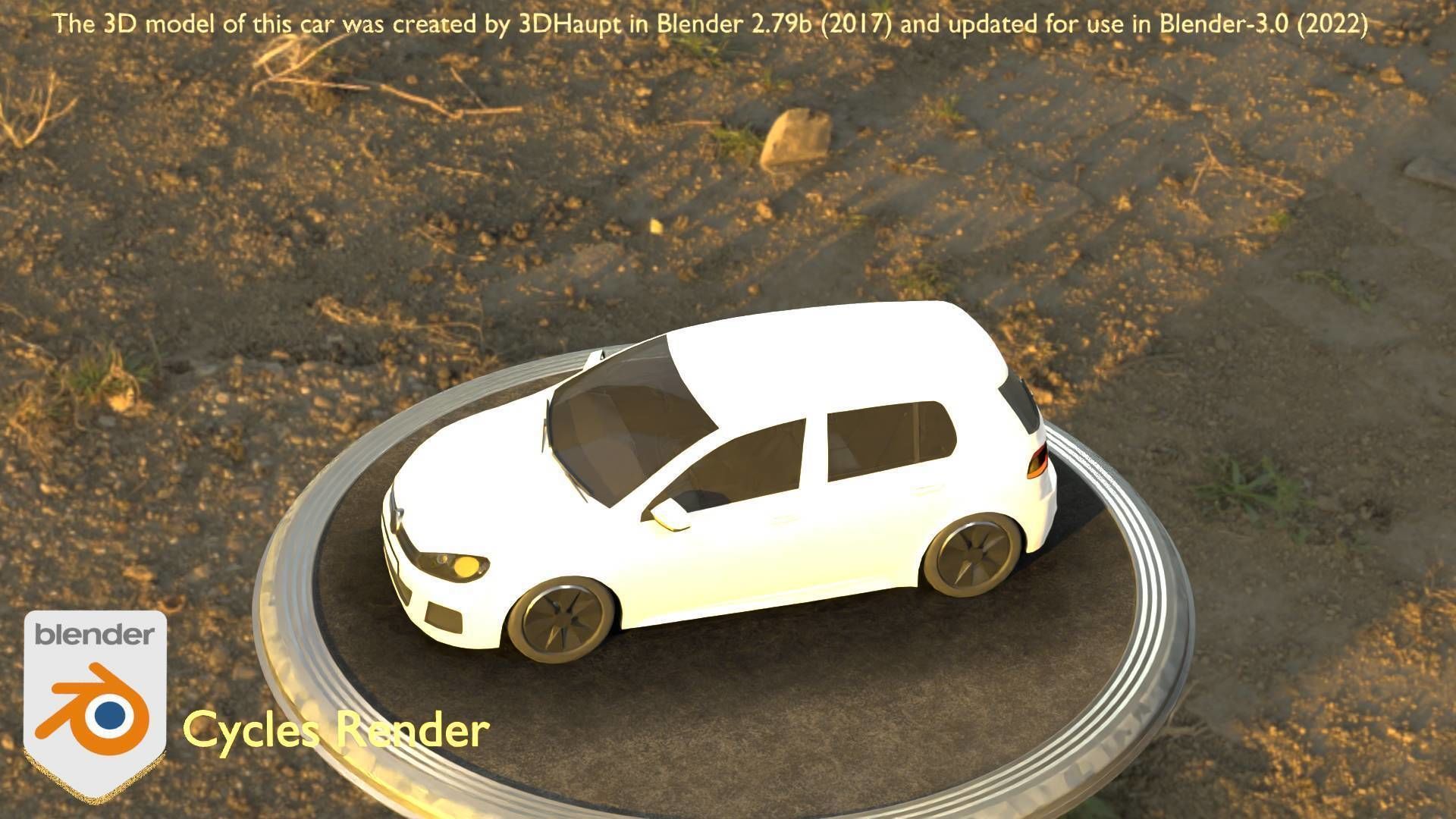 City Car 15 Compact Class Type-C White Low-poly 3D model_59