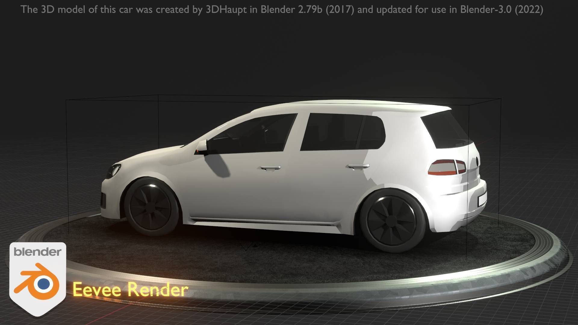 City Car 15 Compact Class Type-C White Low-poly 3D model_33
