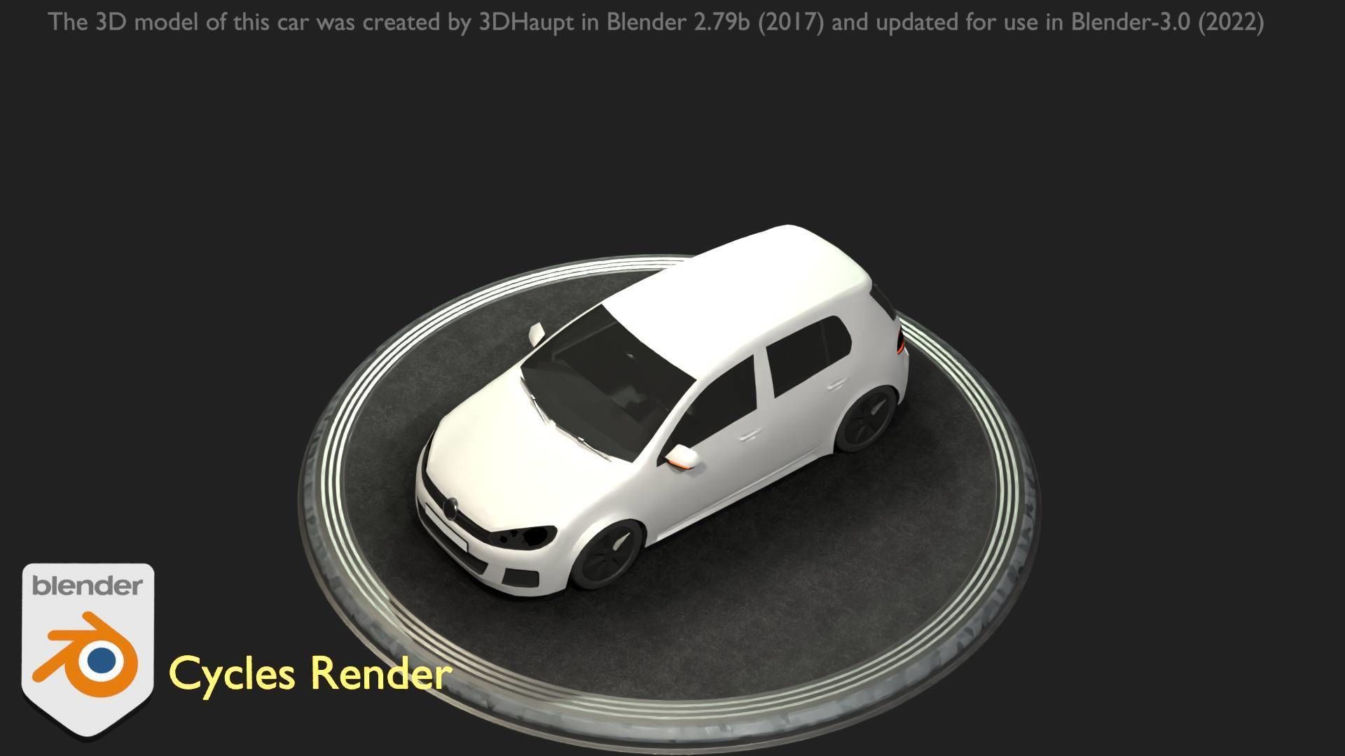 City Car 15 Compact Class Type-C White Low-poly 3D model_20