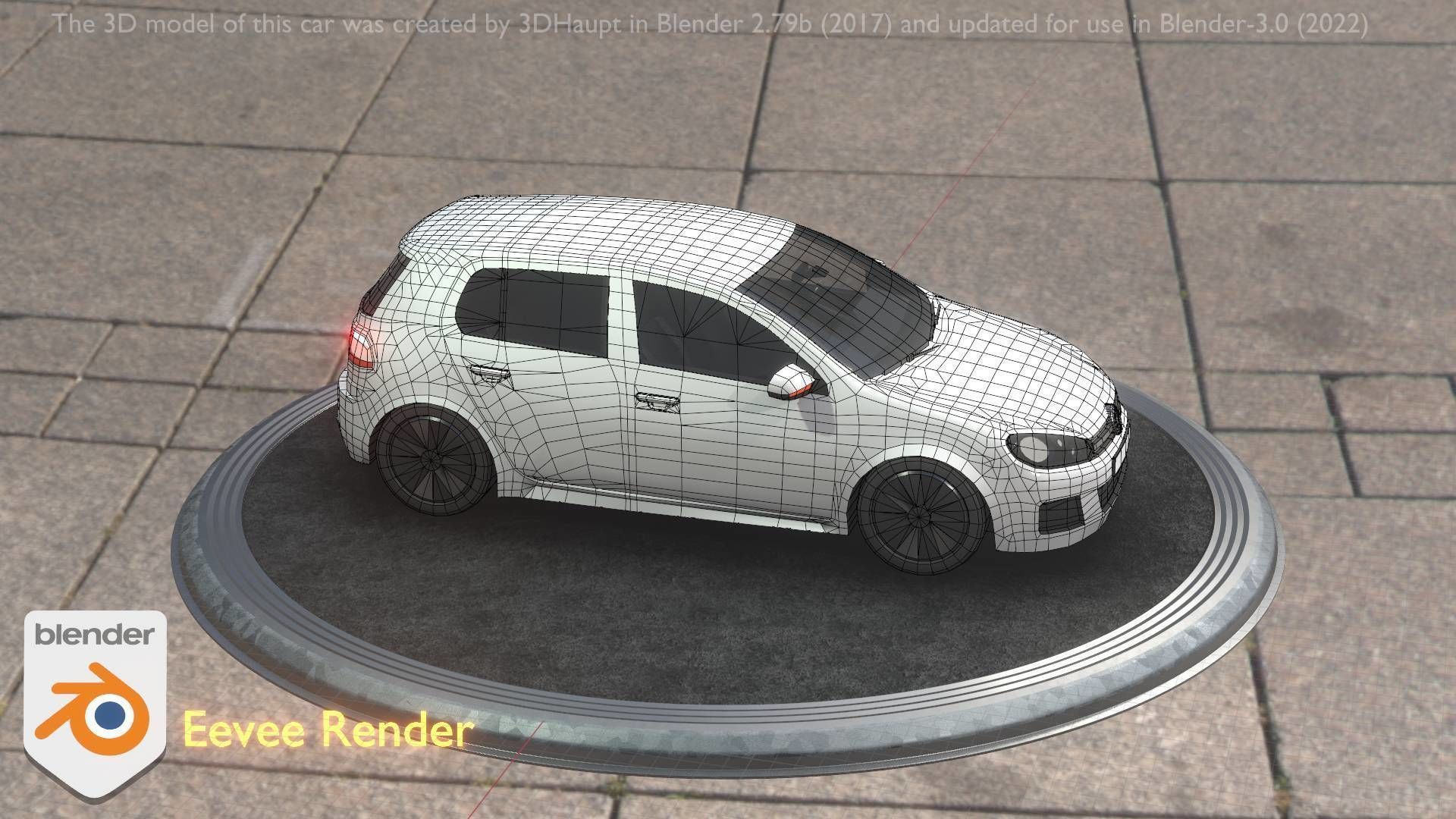 City Car 15 Compact Class Type-C White Low-poly 3D model_41