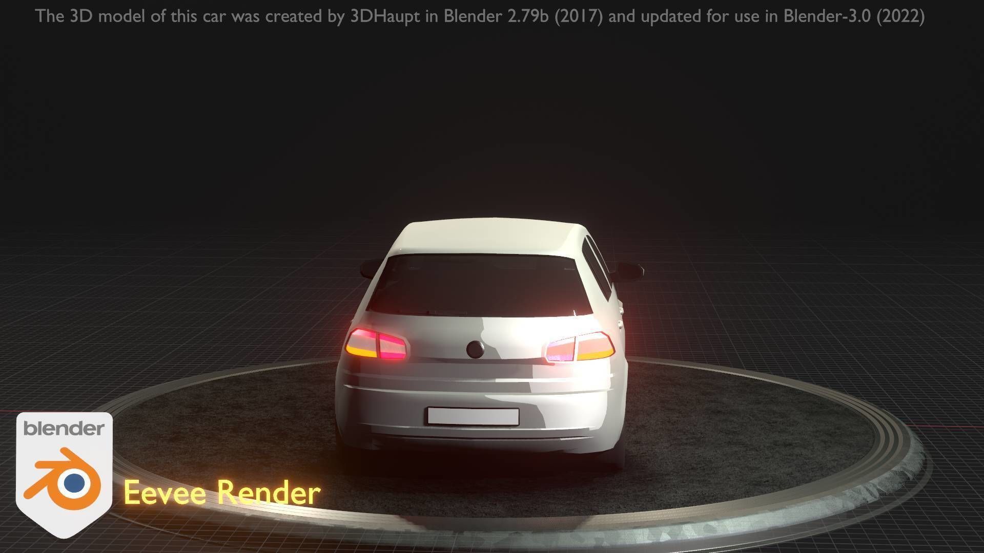 City Car 15 Compact Class Type-C White Low-poly 3D model_71