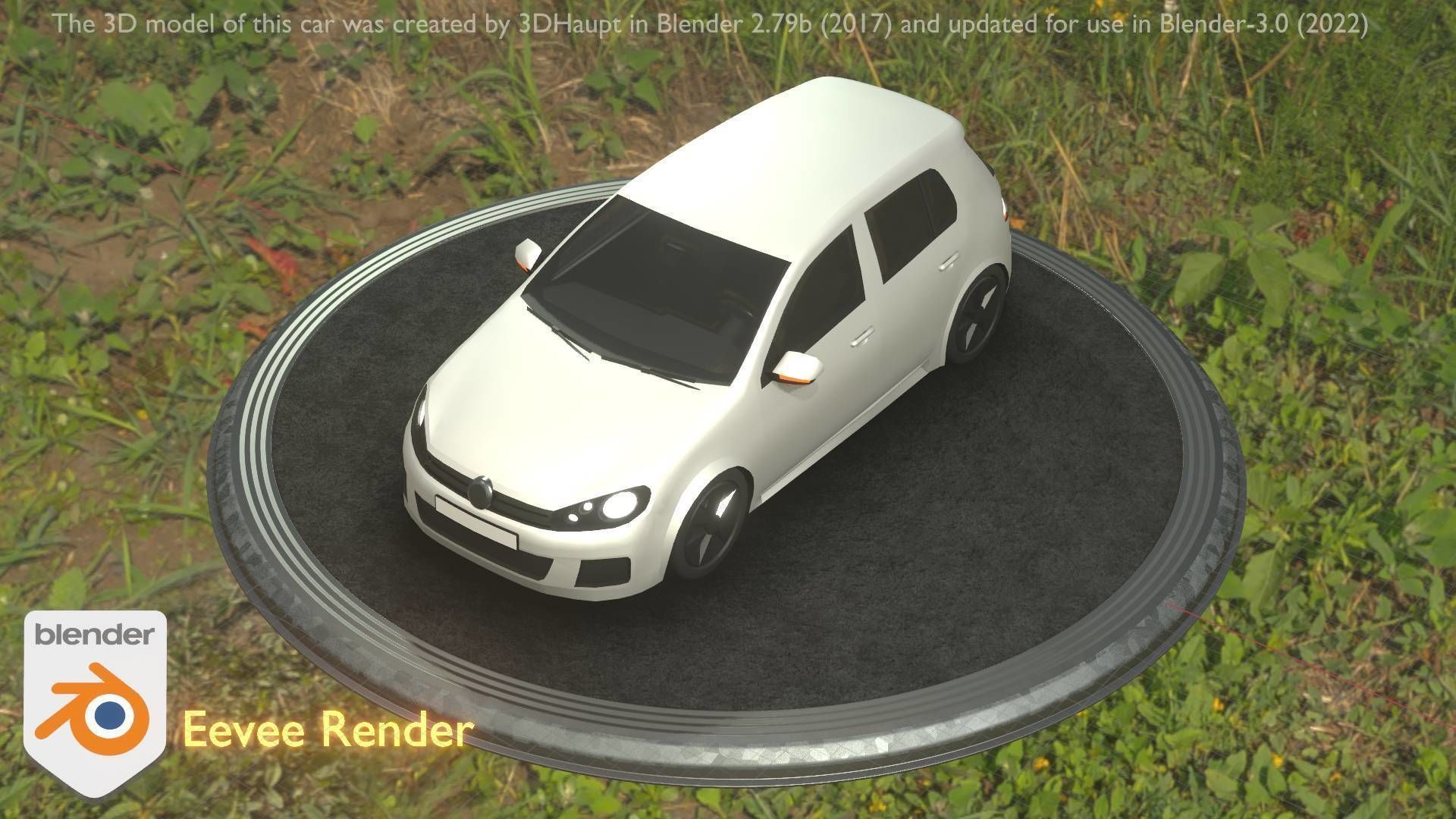 City Car 15 Compact Class Type-C White Low-poly 3D model_89