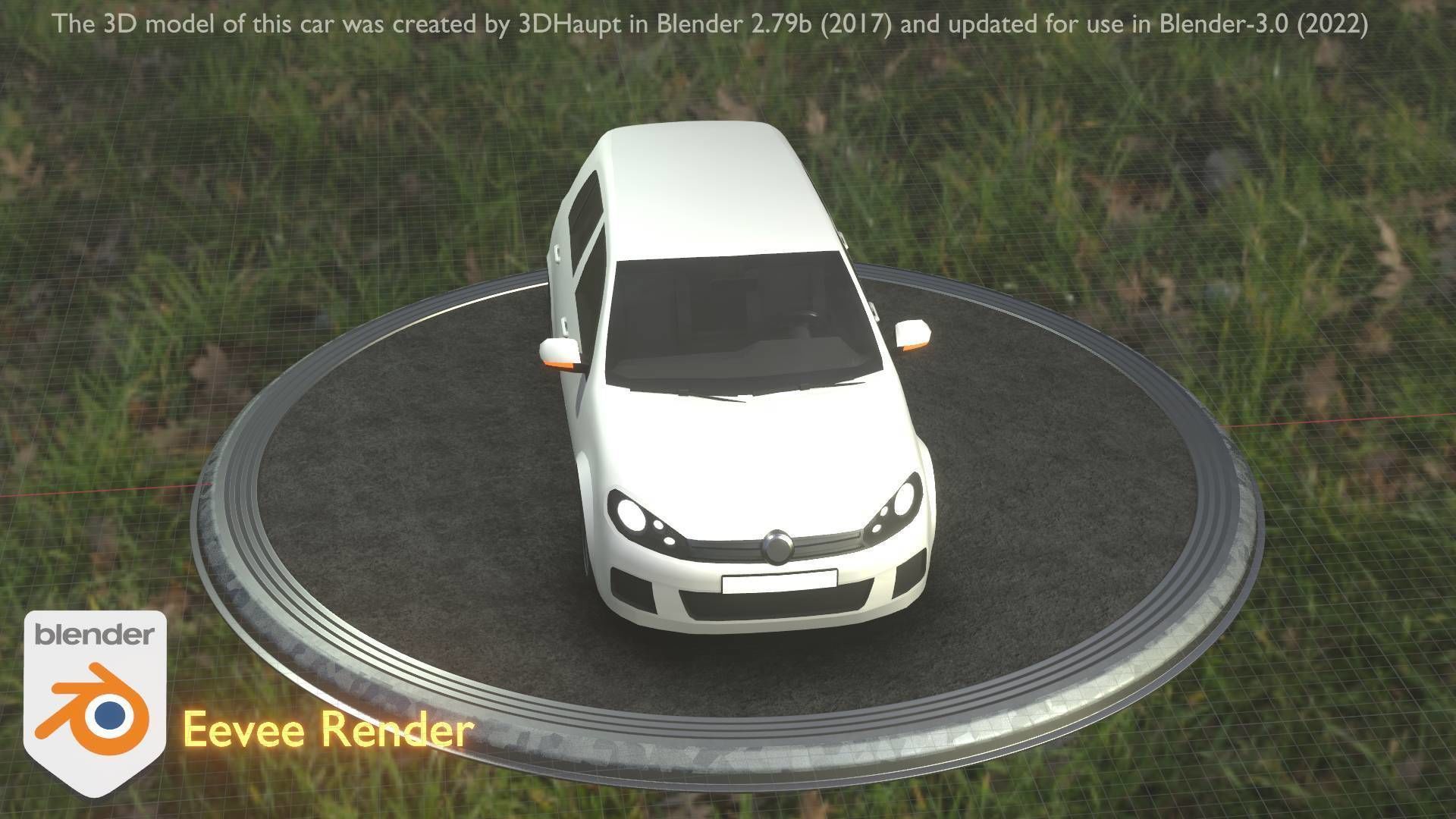 City Car 15 Compact Class Type-C White Low-poly 3D model_91