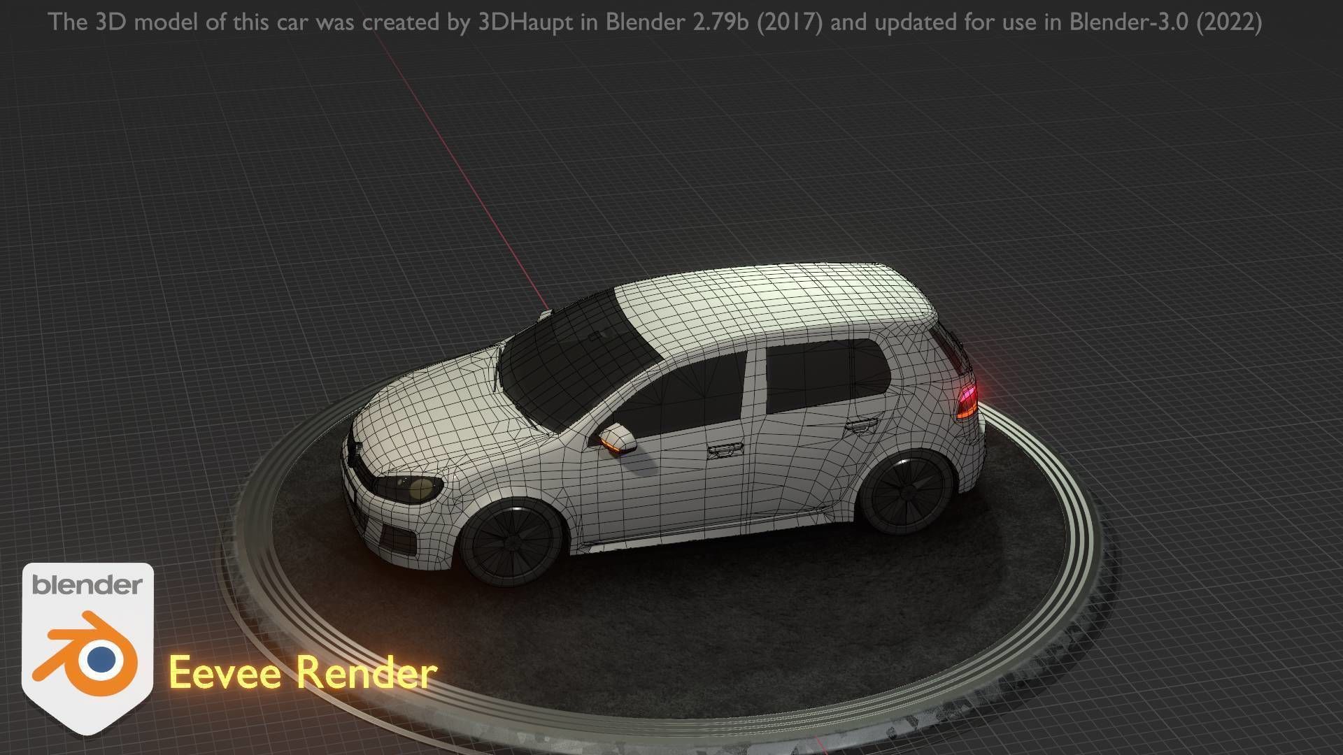 City Car 15 Compact Class Type-C White Low-poly 3D model_35