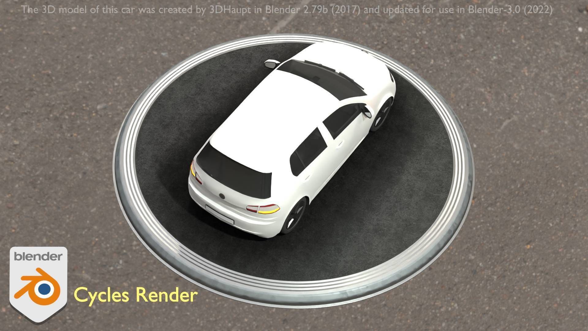 City Car 15 Compact Class Type-C White Low-poly 3D model_67