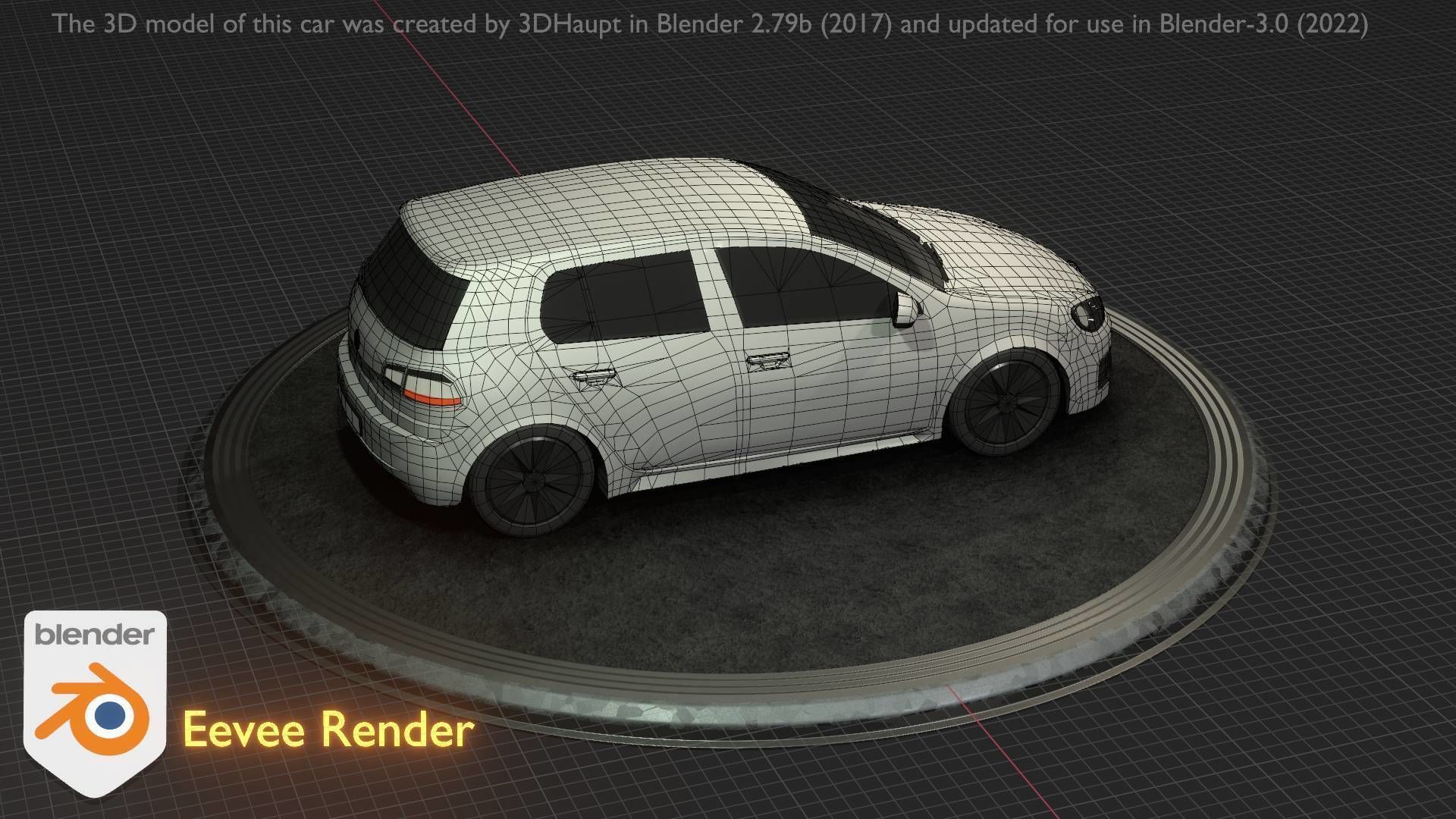 City Car 15 Compact Class Type-C White Low-poly 3D model_40