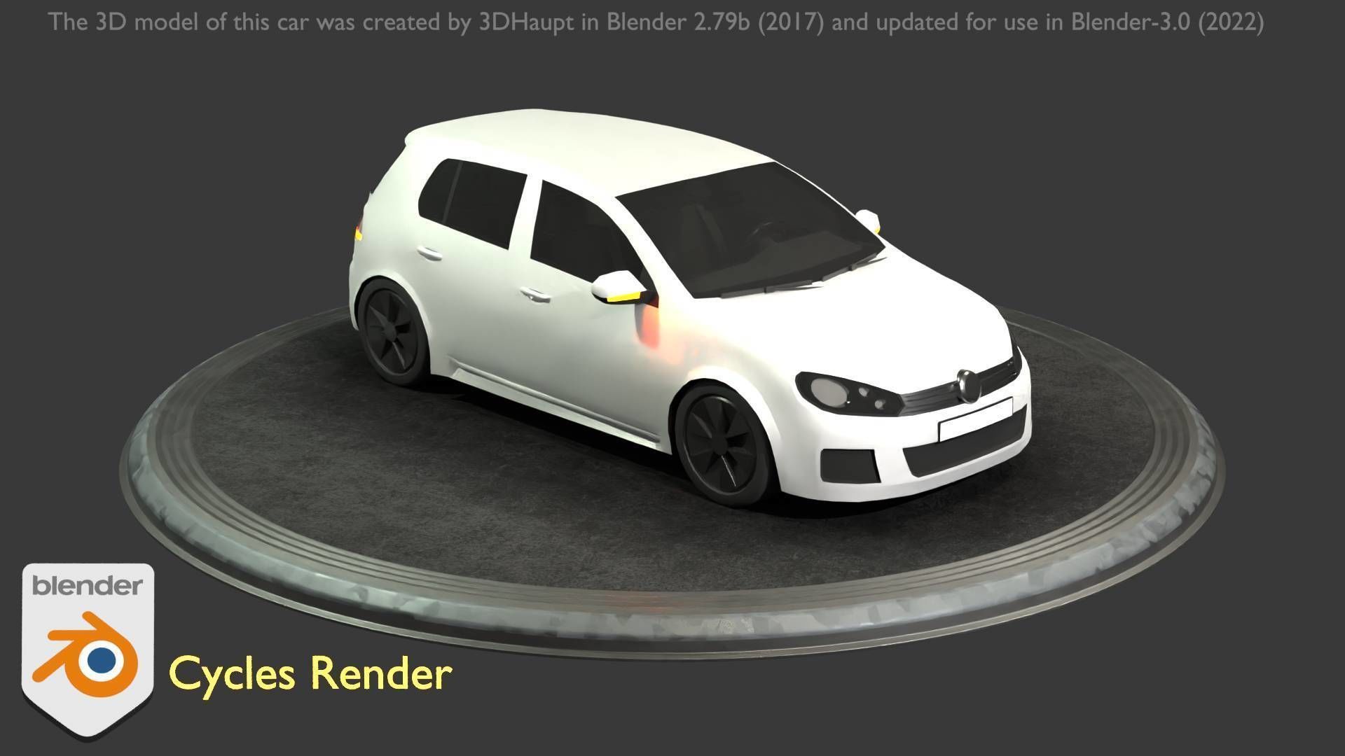 City Car 15 Compact Class Type-C White Low-poly 3D model_28