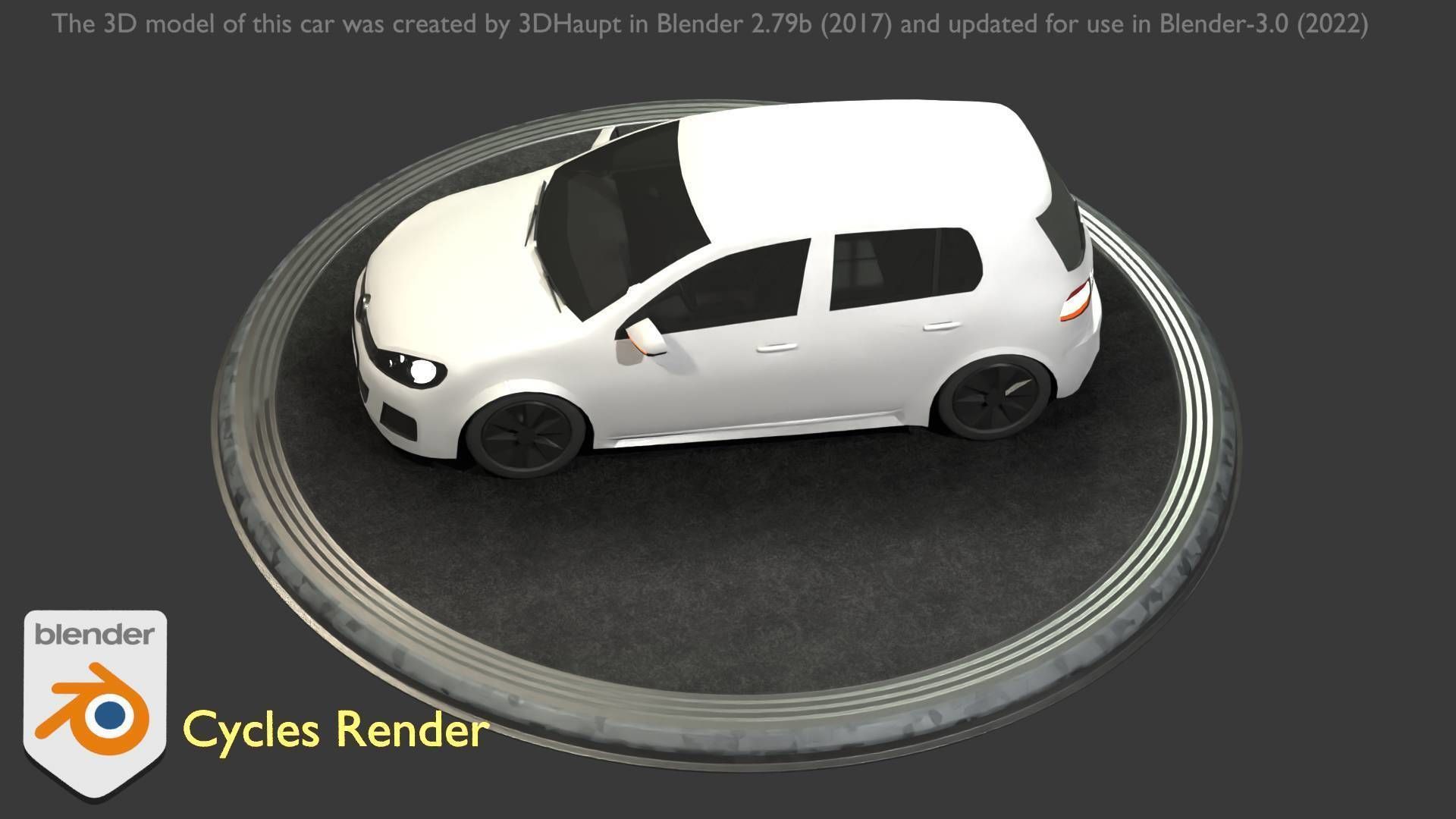 City Car 15 Compact Class Type-C White Low-poly 3D model_50