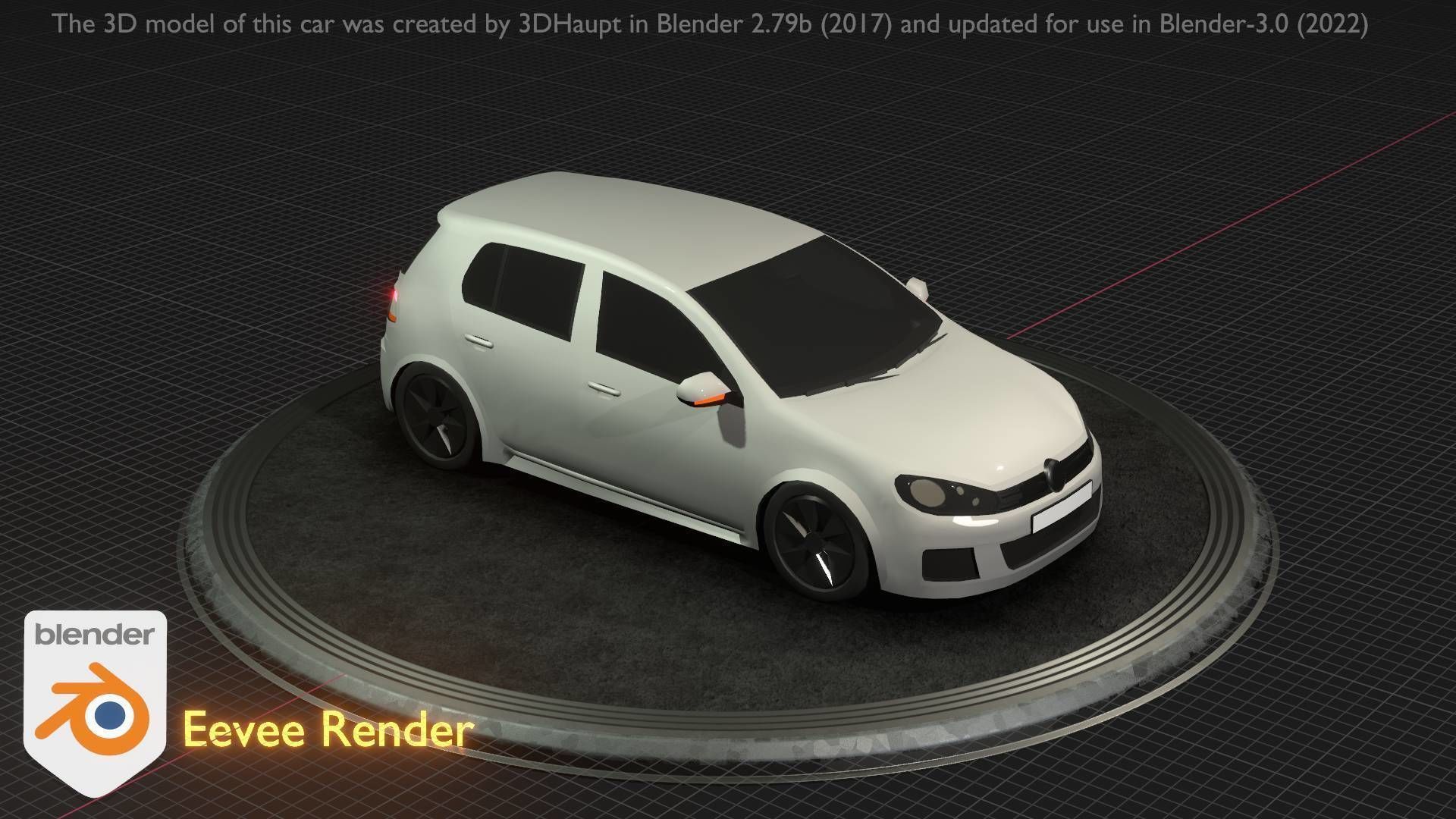 City Car 15 Compact Class Type-C White Low-poly 3D model_92
