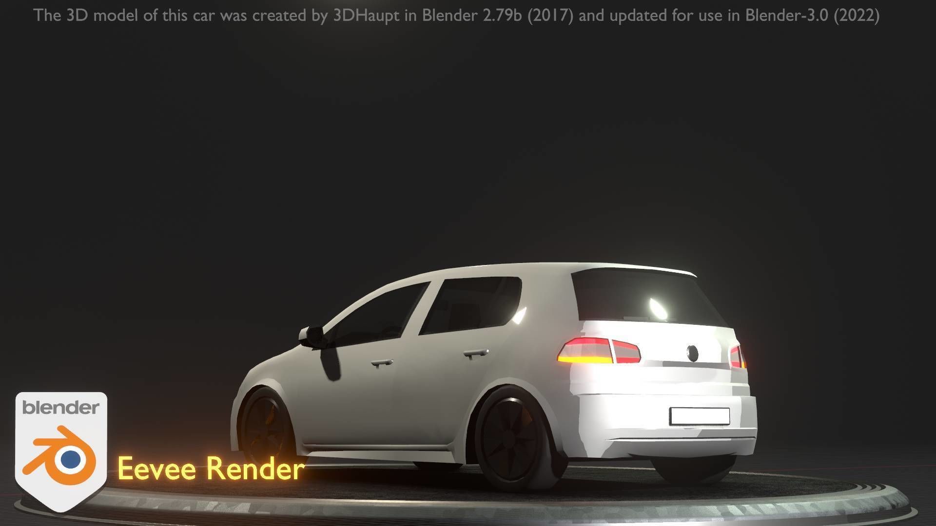 City Car 15 Compact Class Type-C White Low-poly 3D model_65