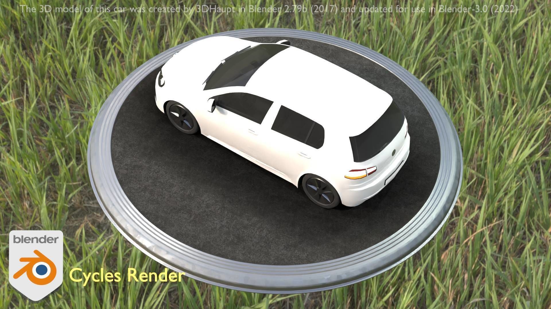 City Car 15 Compact Class Type-C White Low-poly 3D model_54