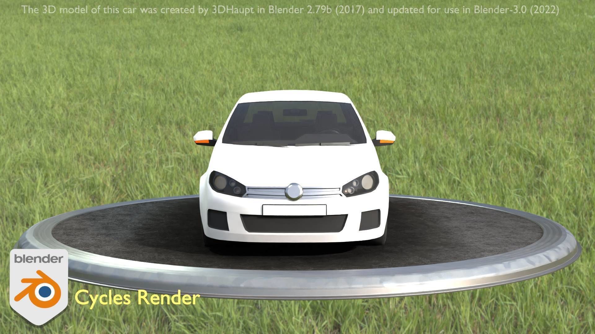 City Car 15 Compact Class Type-C White Low-poly 3D model_31