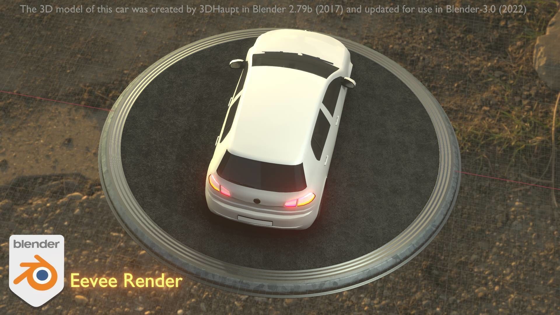 City Car 15 Compact Class Type-C White Low-poly 3D model_55