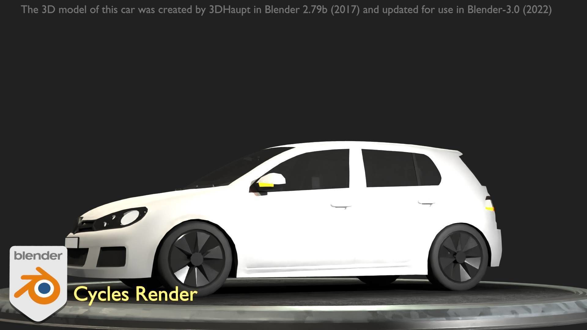 City Car 15 Compact Class Type-C White Low-poly 3D model_78