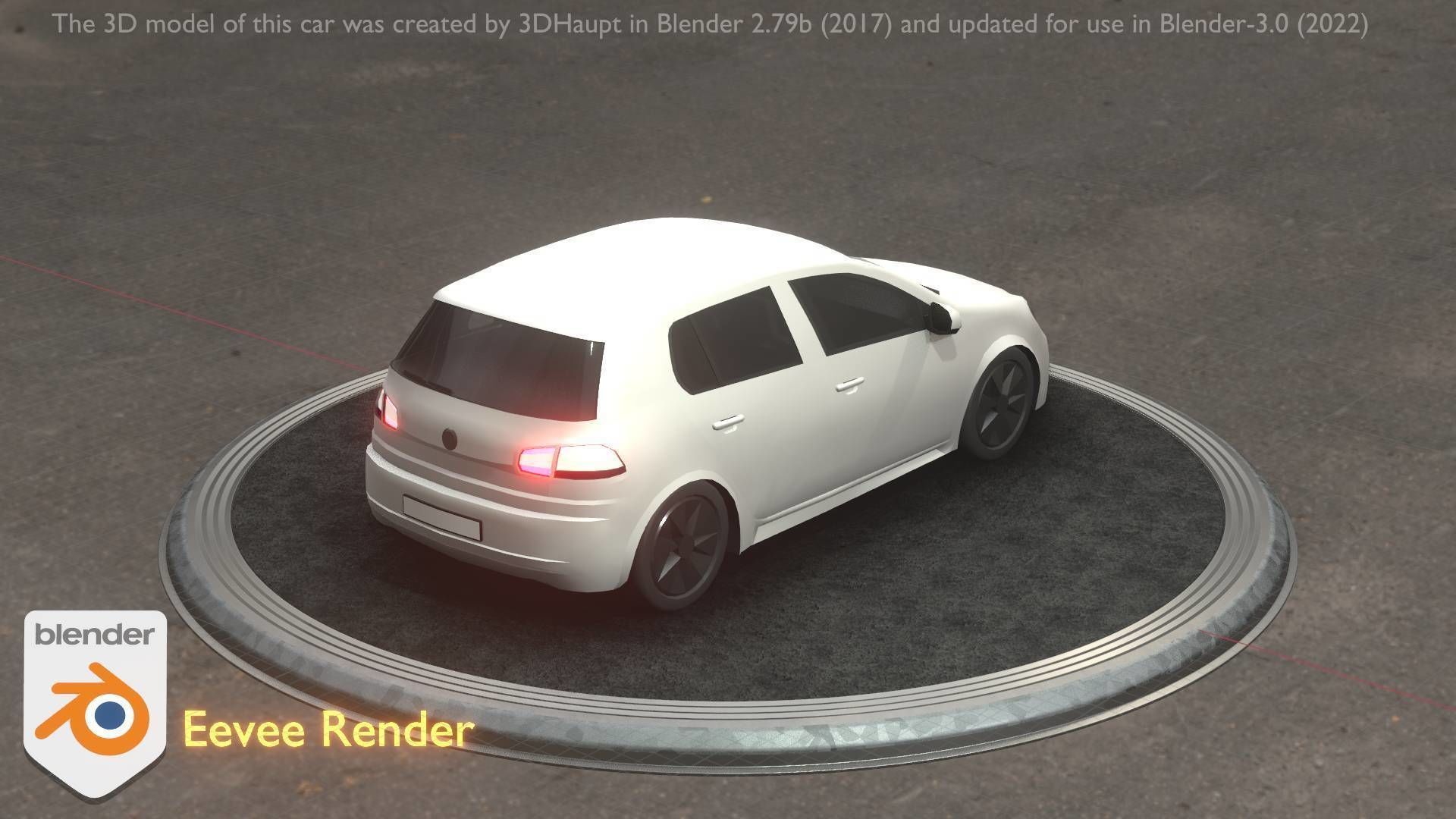 City Car 15 Compact Class Type-C White Low-poly 3D model_81