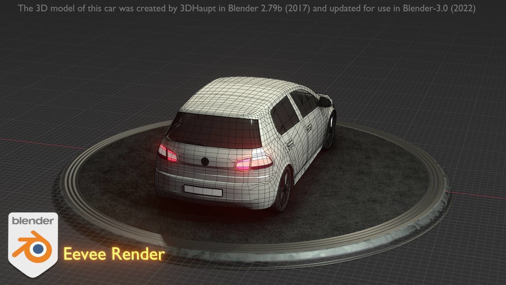 City Car 15 Compact Class Type-C White Low-poly 3D model_38