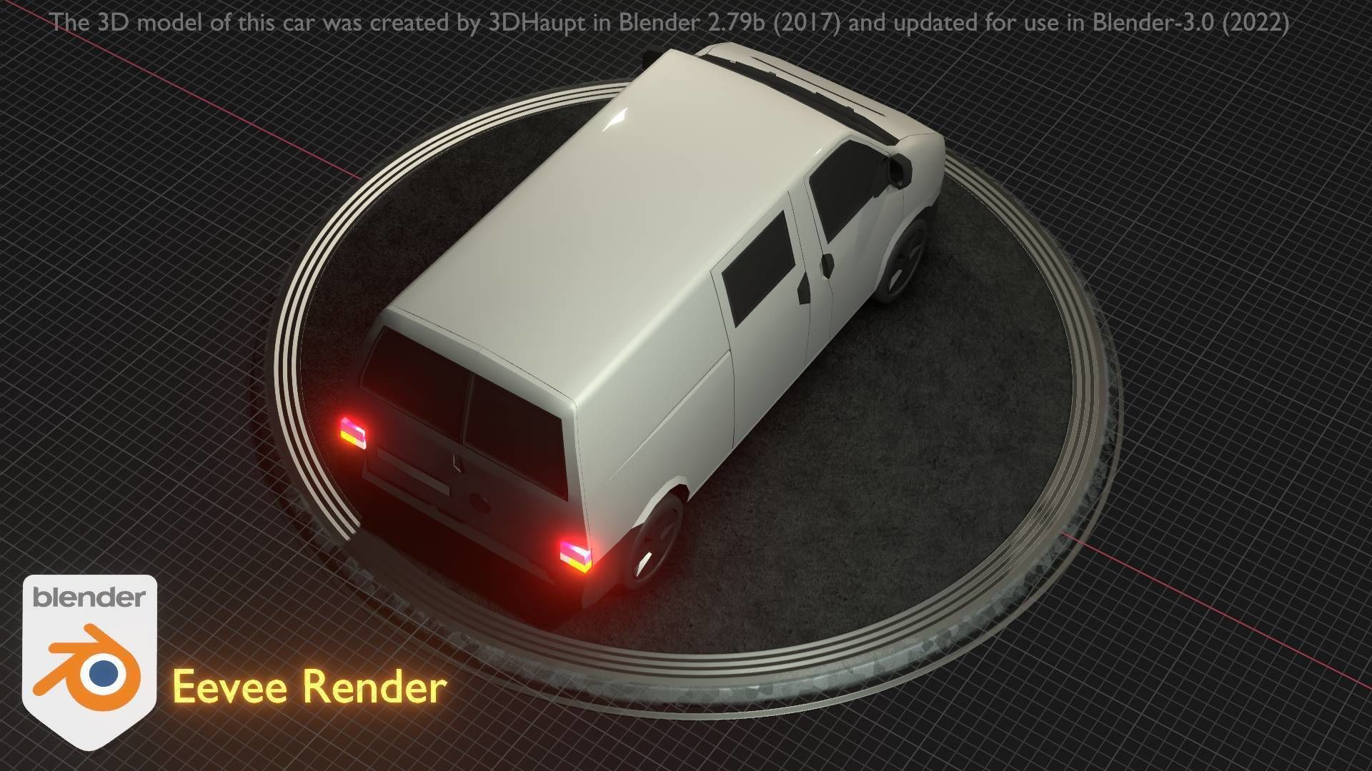 City Car 16 Utility Vehicles Van Type-C White  Low-poly 3D model_95