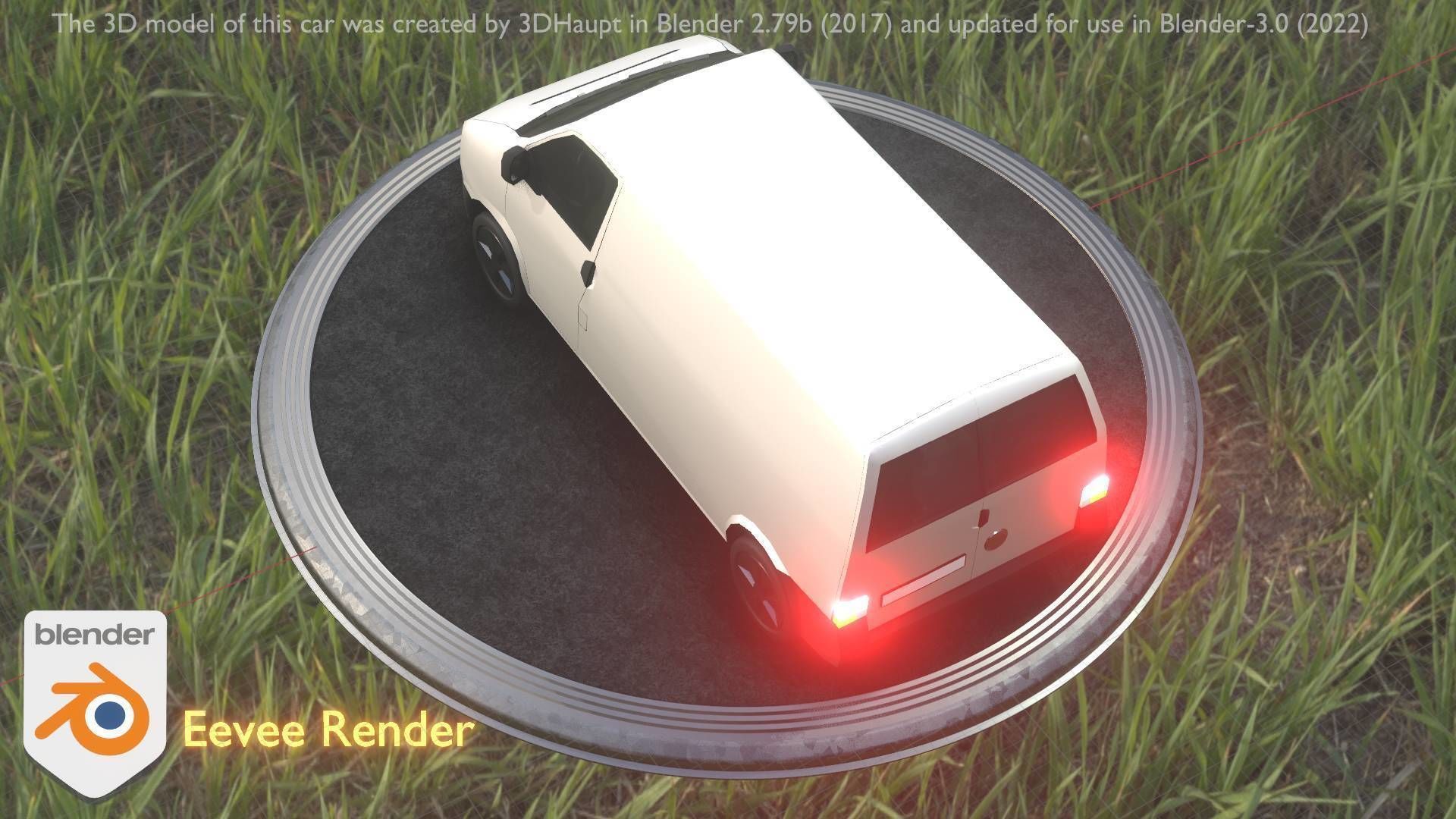 City Car 16 Utility Vehicles Van Type-C White  Low-poly 3D model_48