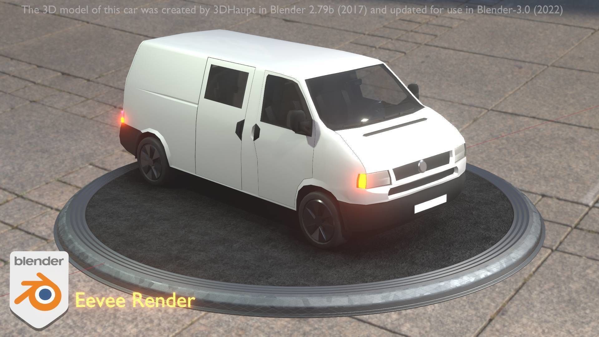City Car 16 Utility Vehicles Van Type-C White  Low-poly 3D model_68