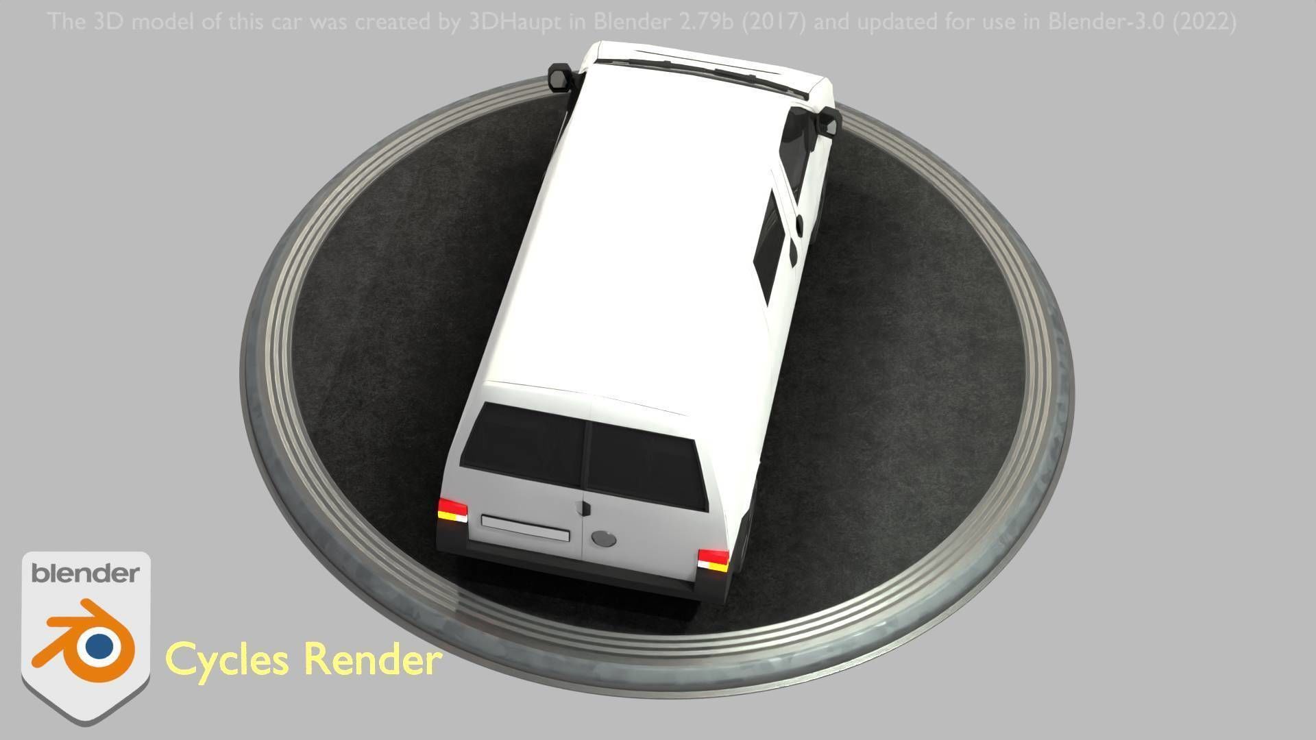 City Car 16 Utility Vehicles Van Type-C White  Low-poly 3D model_94