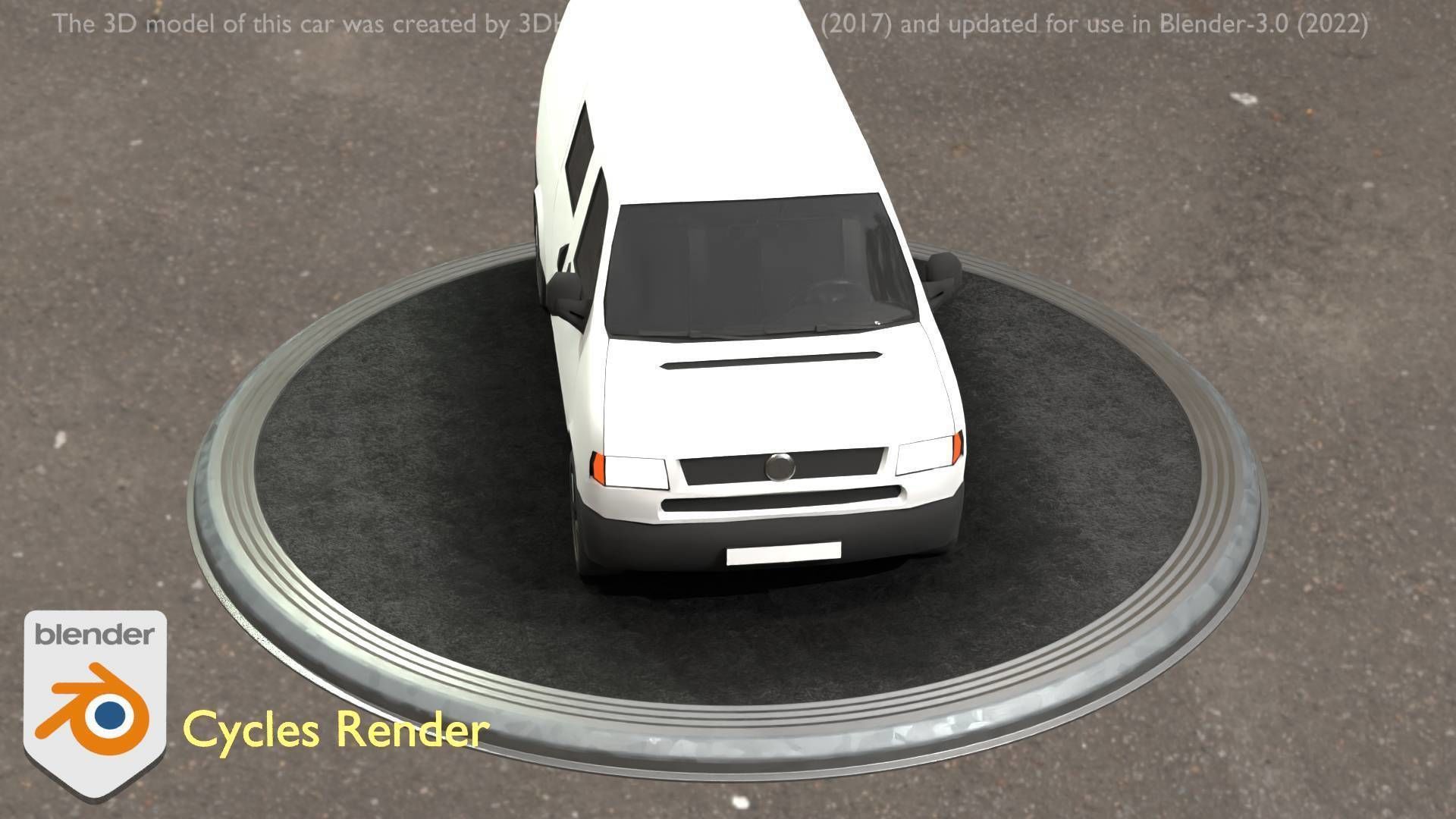 City Car 16 Utility Vehicles Van Type-C White  Low-poly 3D model_41