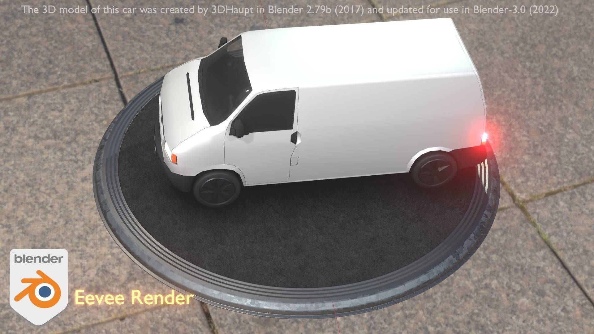 City Car 16 Utility Vehicles Van Type-C White  Low-poly 3D model_89