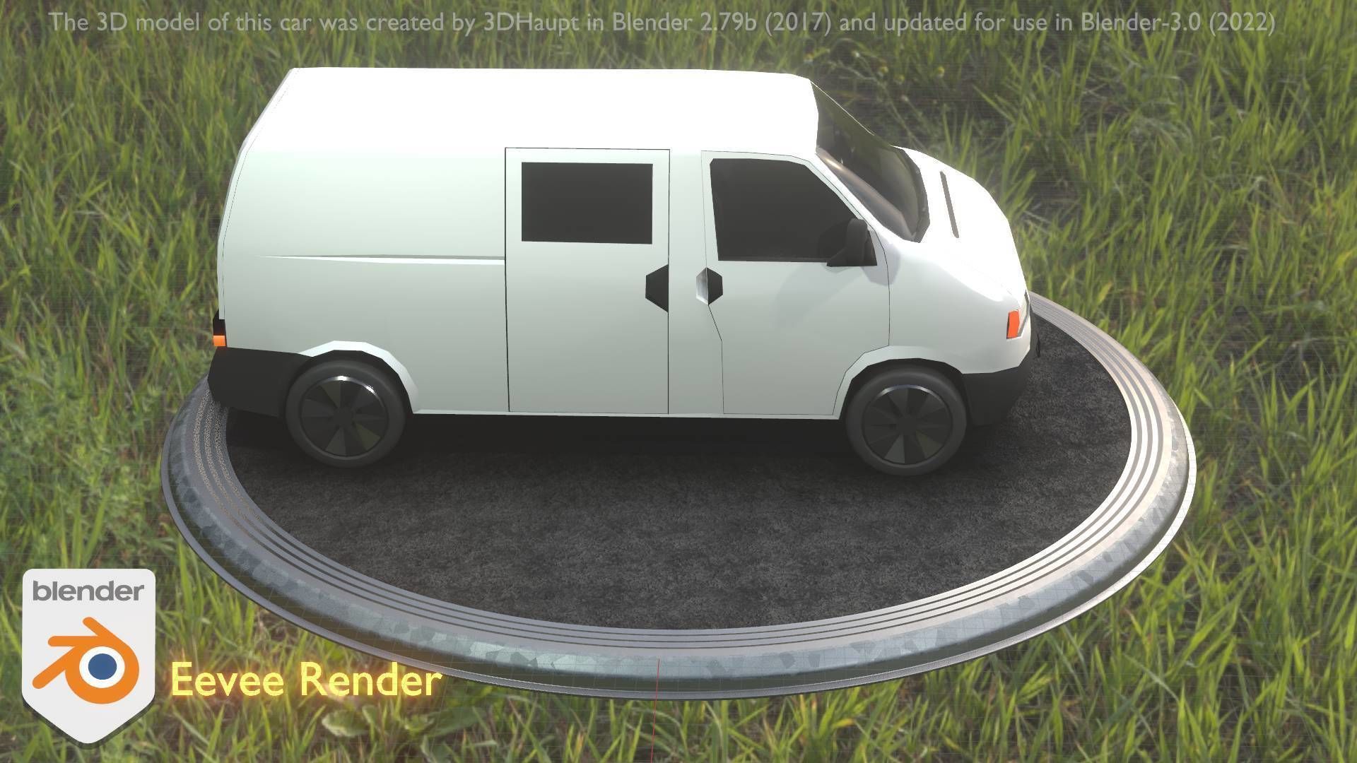 City Car 16 Utility Vehicles Van Type-C White  Low-poly 3D model_12