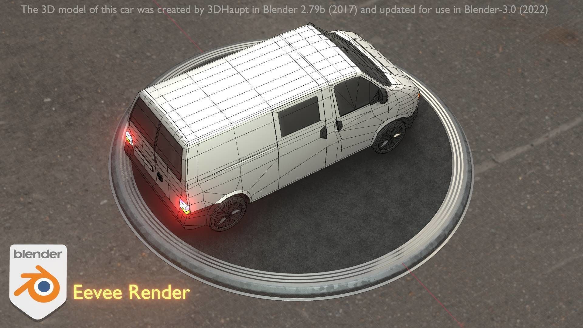 City Car 16 Utility Vehicles Van Type-C White  Low-poly 3D model_52