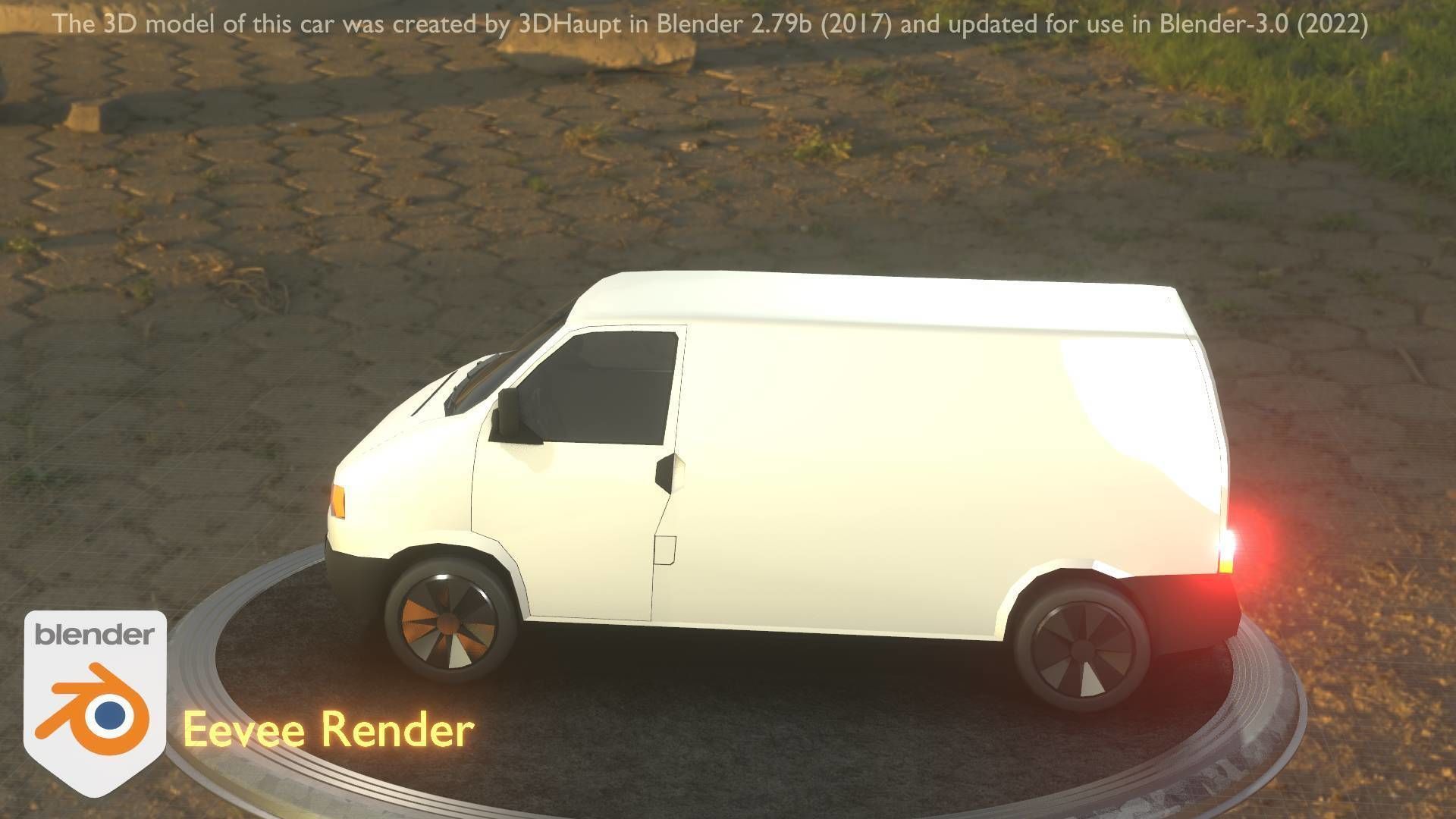 City Car 16 Utility Vehicles Van Type-C White  Low-poly 3D model_60