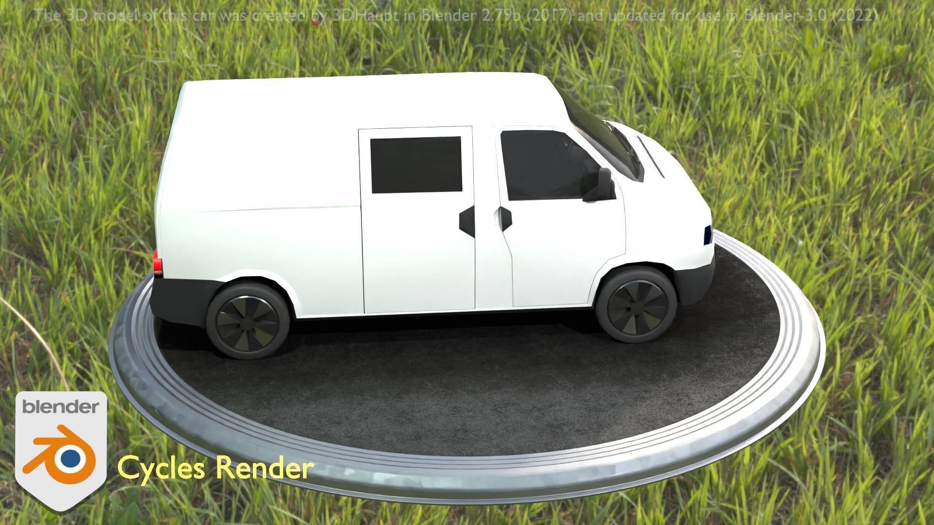 City Car 16 Utility Vehicles Van Type-C White  Low-poly 3D model_38