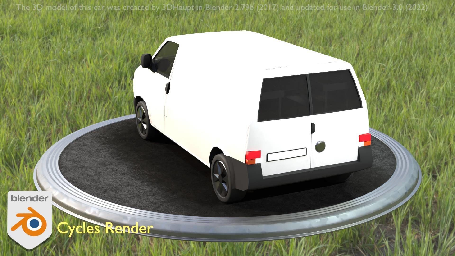 City Car 16 Utility Vehicles Van Type-C White  Low-poly 3D model_76