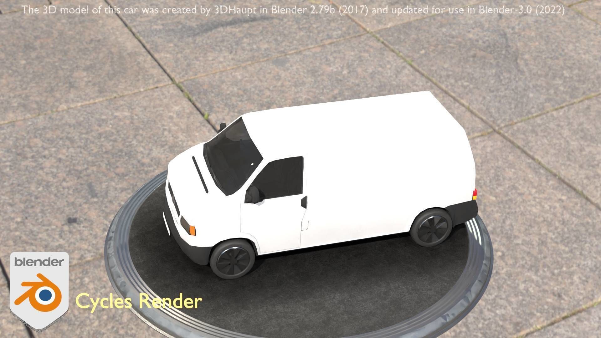 City Car 16 Utility Vehicles Van Type-C White  Low-poly 3D model_59