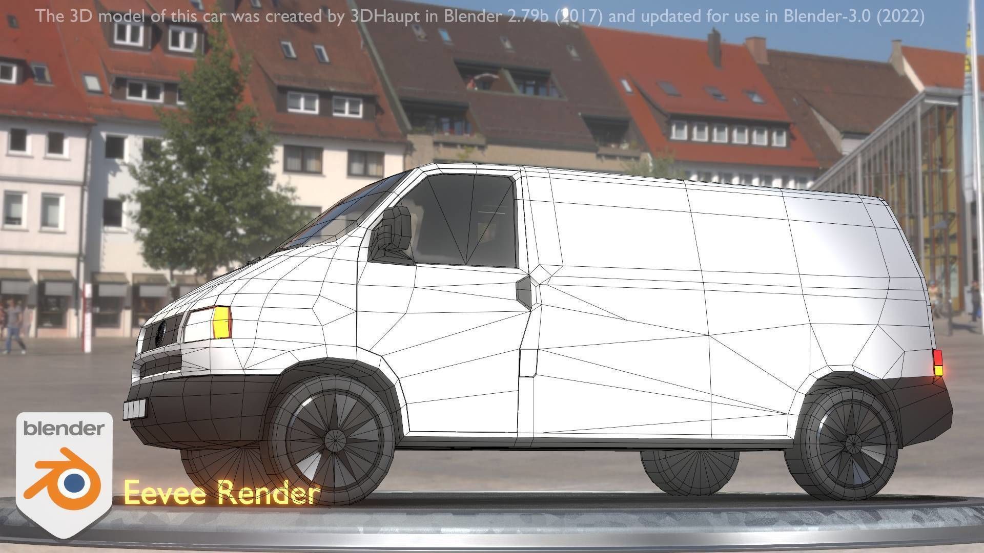 City Car 16 Utility Vehicles Van Type-C White  Low-poly 3D model_30