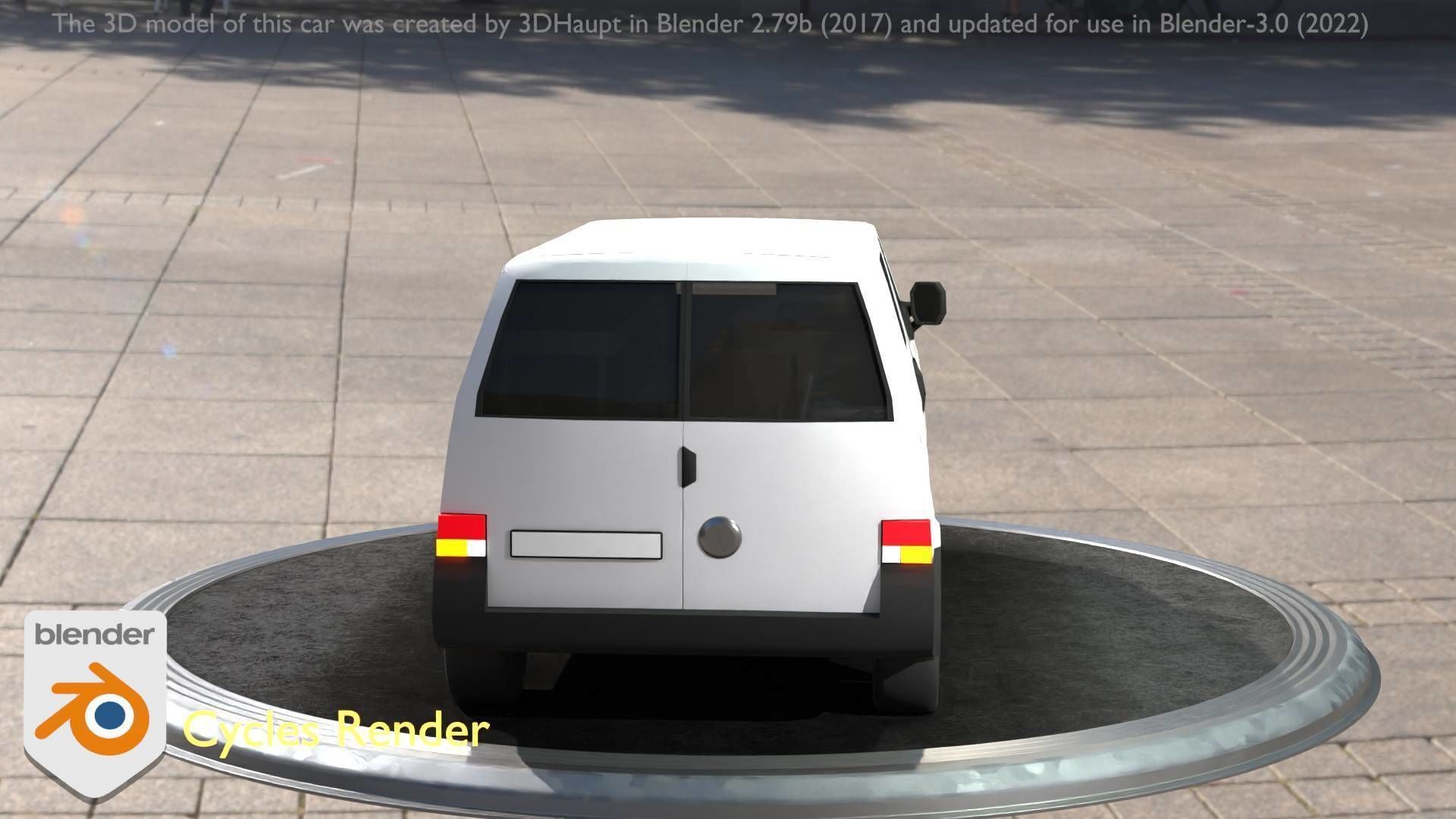 City Car 16 Utility Vehicles Van Type-C White  Low-poly 3D model_21