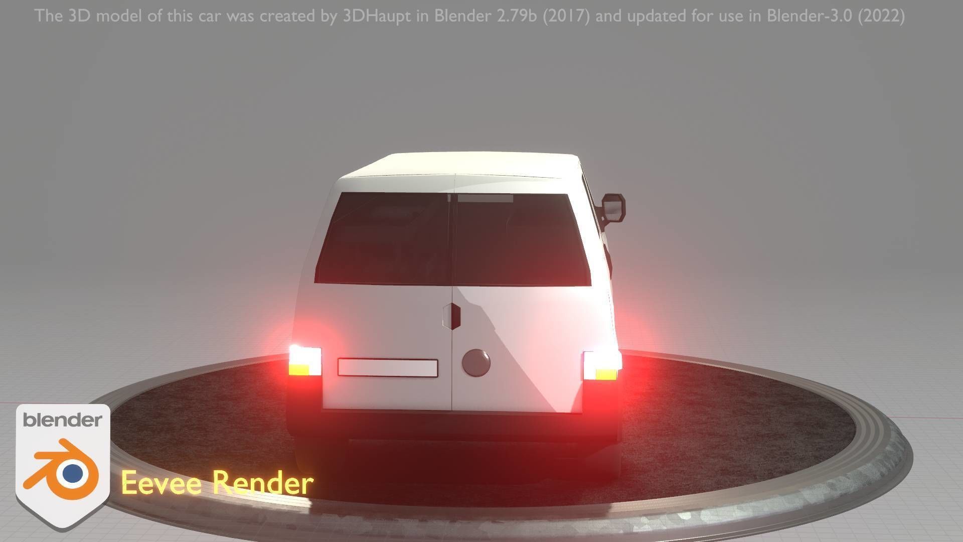 City Car 16 Utility Vehicles Van Type-C White  Low-poly 3D model_63