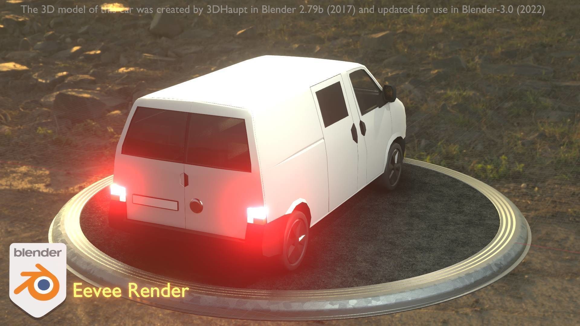 City Car 16 Utility Vehicles Van Type-C White  Low-poly 3D model_4