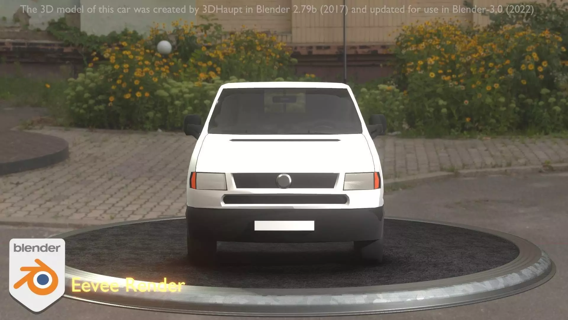 City Car 16 Utility Vehicles Van Type-C White  Low-poly 3D model_0