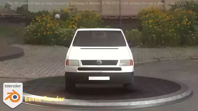 City Car 16 Utility Vehicles Van Type-C White  Low-poly 3D model