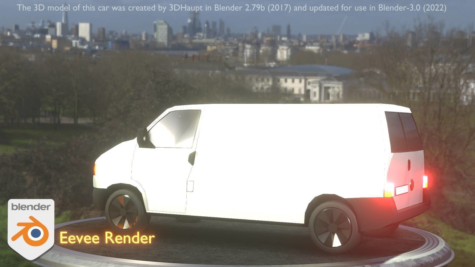 City Car 16 Utility Vehicles Van Type-C White  Low-poly 3D model_19