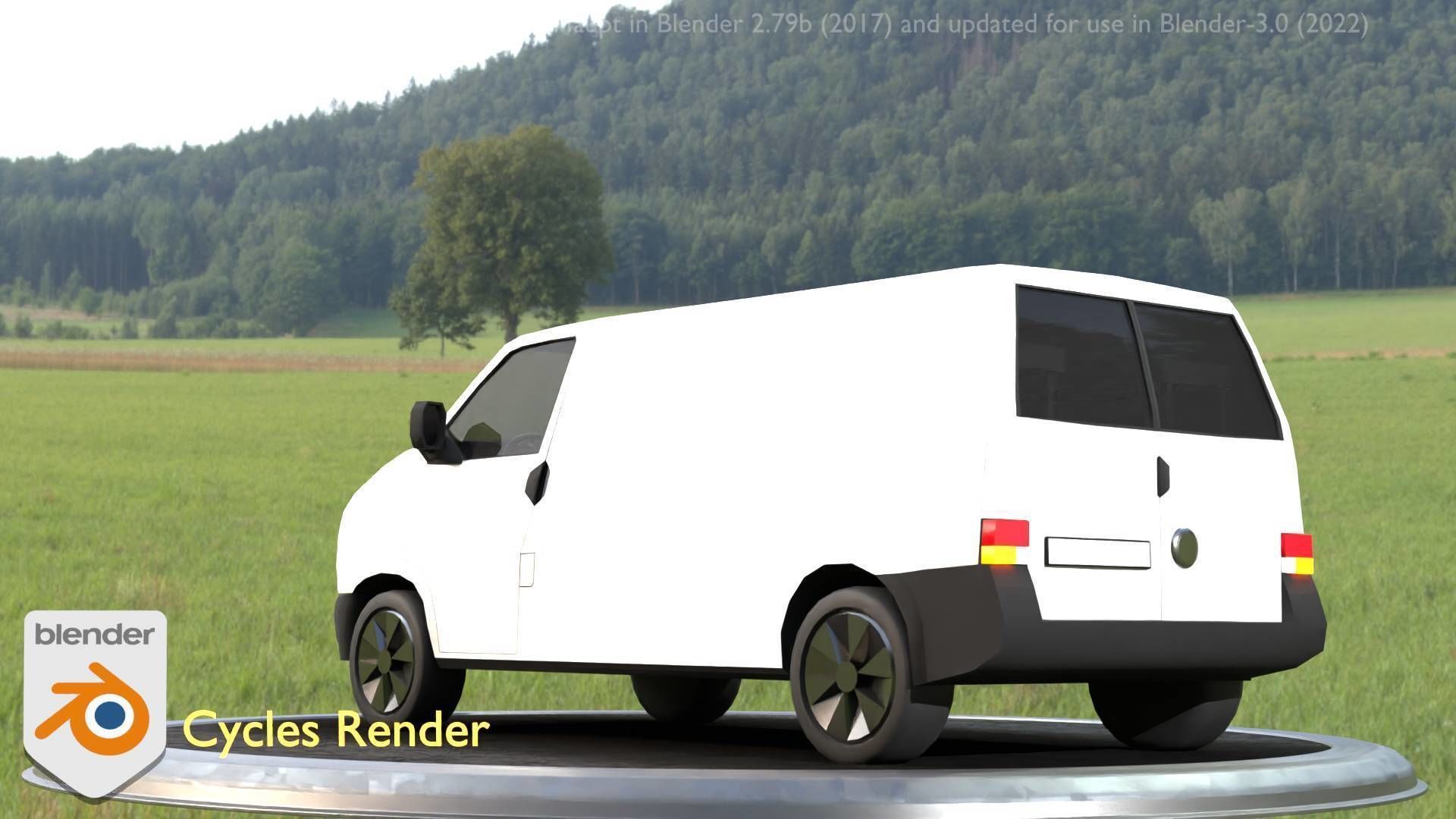 City Car 16 Utility Vehicles Van Type-C White  Low-poly 3D model_20