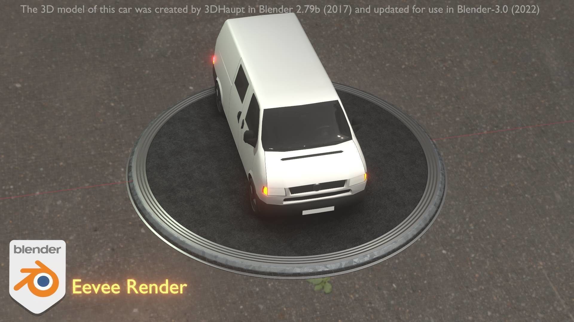 City Car 16 Utility Vehicles Van Type-C White  Low-poly 3D model_14