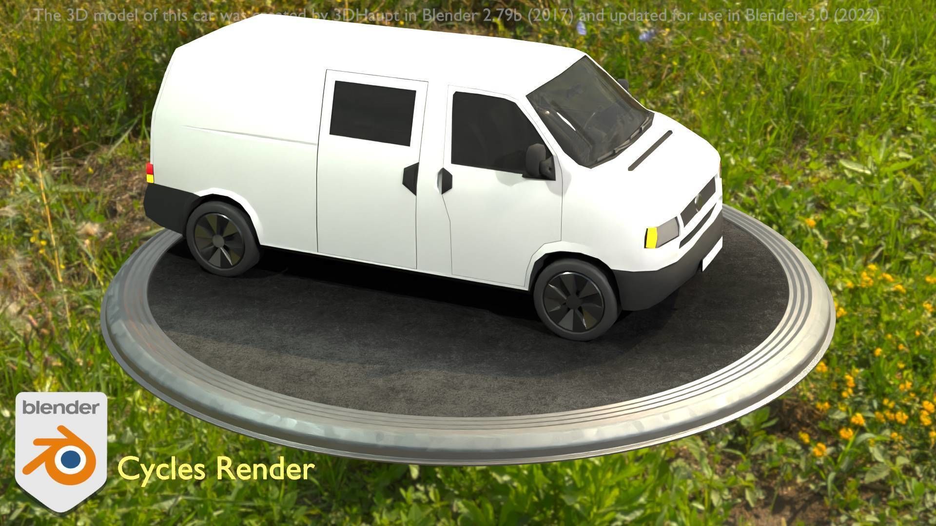City Car 16 Utility Vehicles Van Type-C White  Low-poly 3D model_67