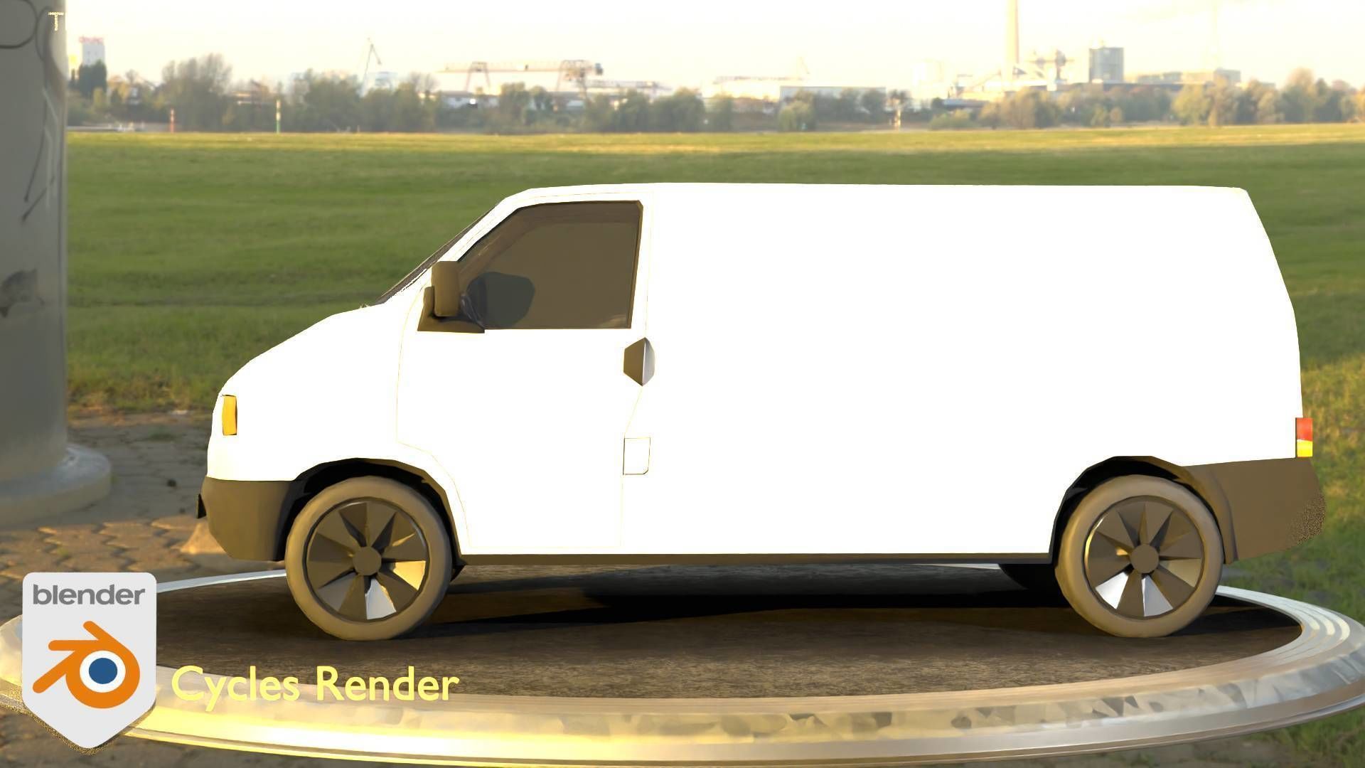 City Car 16 Utility Vehicles Van Type-C White  Low-poly 3D model_31