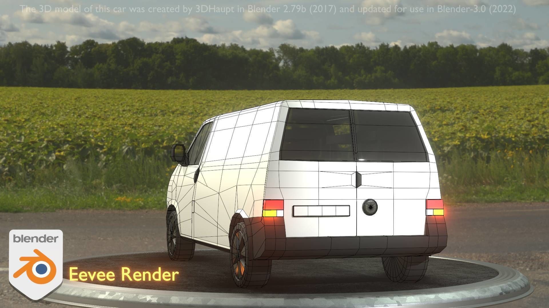 City Car 16 Utility Vehicles Van Type-C White  Low-poly 3D model_5
