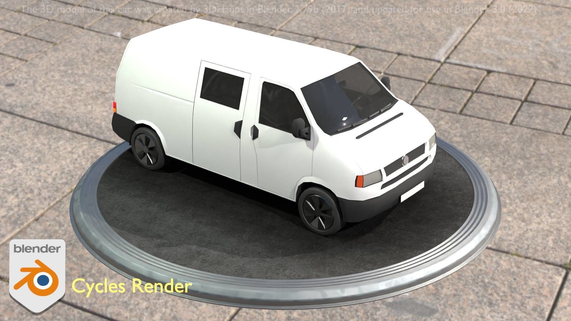 City Car 16 Utility Vehicles Van Type-C White  Low-poly 3D model_40